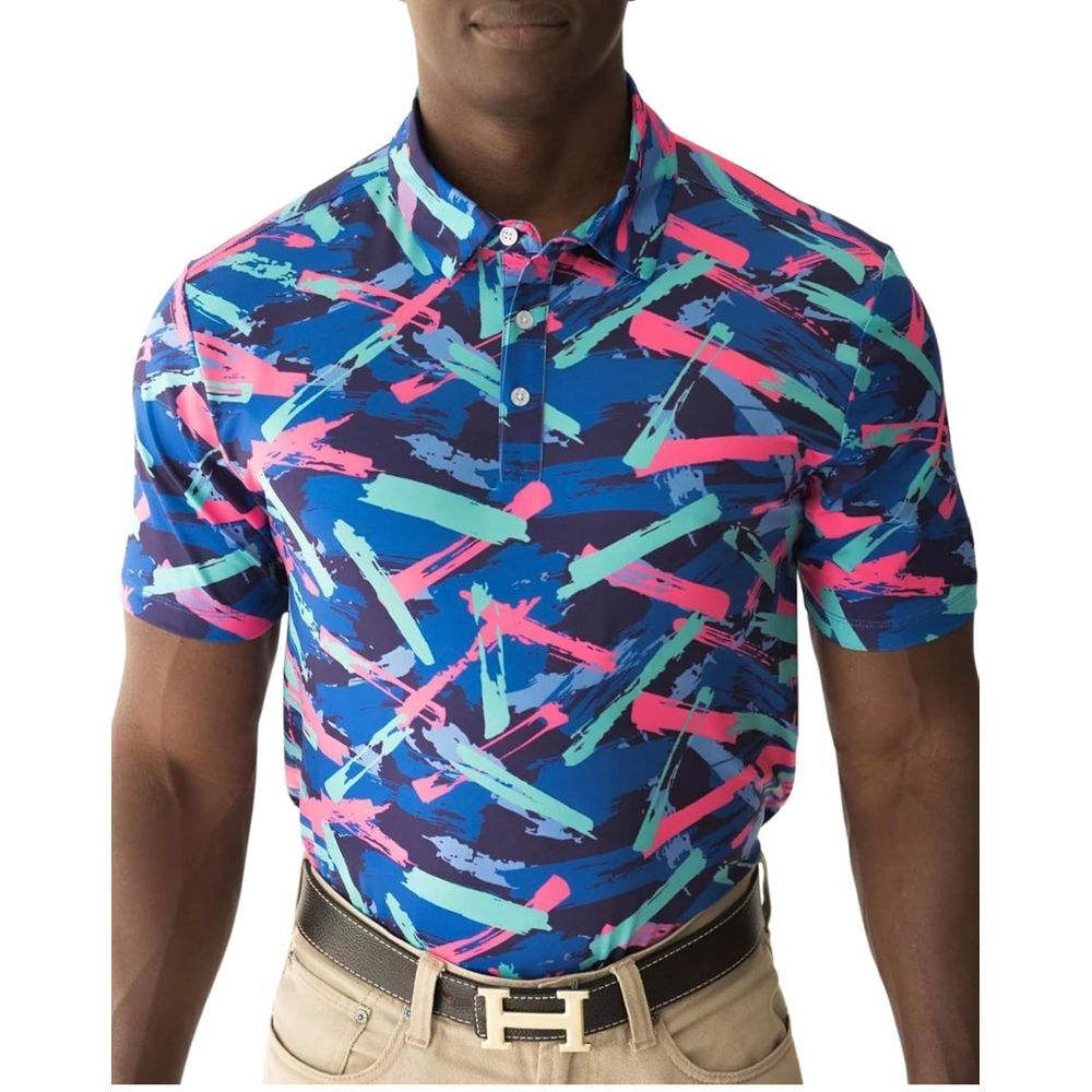 YATTA GOLF - Mens Golf Shirt Moisture Wicking Quick-Dry Short Sleeve,‎ Size M